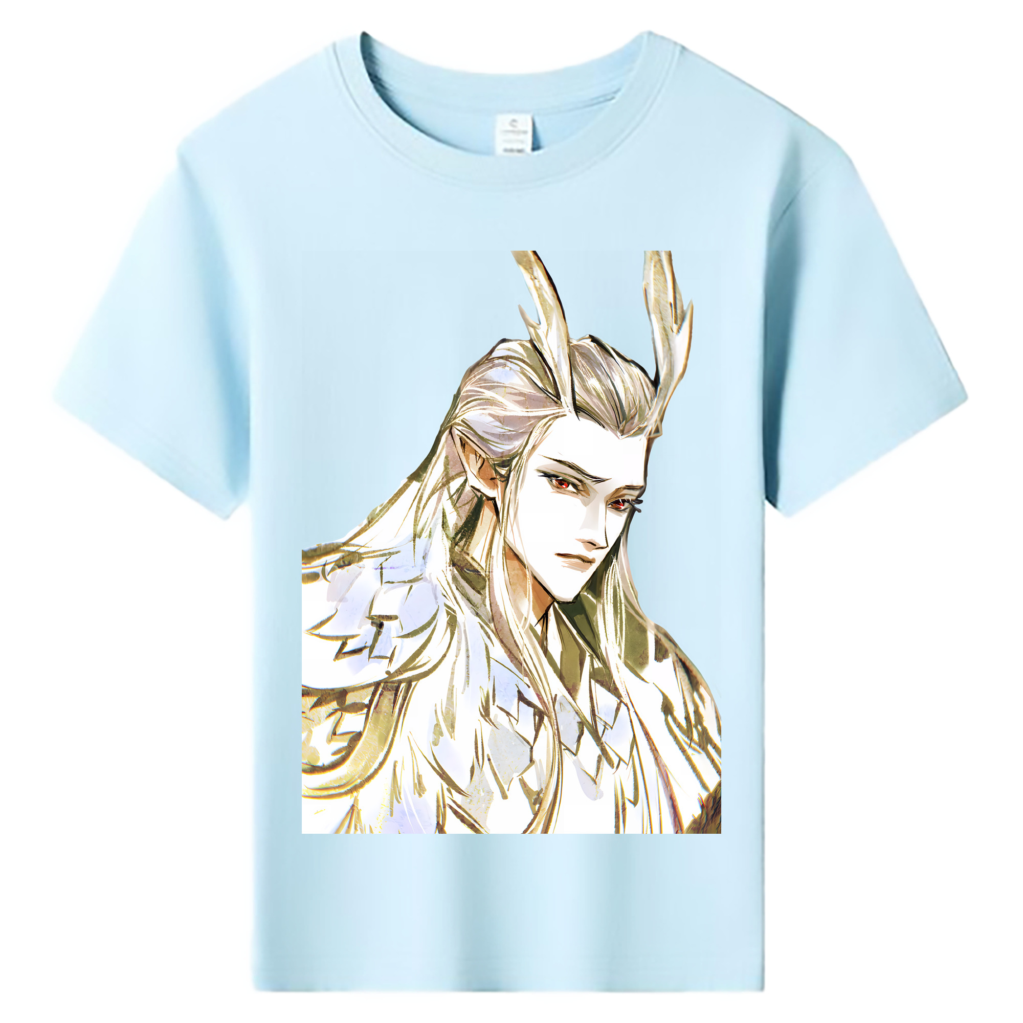 （画像用） Ne Zha 2 ナタ 魔童の大暴れ 綿100％キッズTシャツ（フロントプリント）
